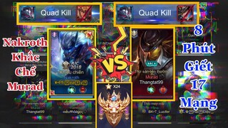 Cách Chơi Nakroth 8 Phút 17 Mạng 2 Quad Kill | Như Đánh Với Mays