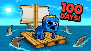 100 DAYS Stranded Island with RAINBOW FRIENDS!