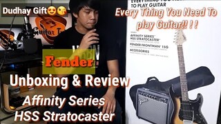 Affinity Series Hss Stratocaster Unboxing and Review (Fender) (Tagalog)