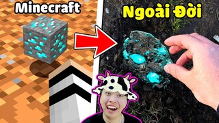 Vinh Nhìn Kim Cương Ở Ngoài Đời Đẹp Quá ?? Minecraft CẢM THẤY SỢ HÃI KHI NHỮNG CON VẬT SIÊU TO LUÔN