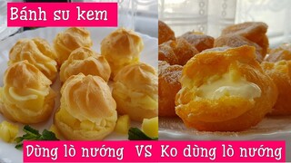 Cách làm bánh su kem dùng lò nướng và không dùng lò nướng | Bánh đều nở tròn, rỗng ruột