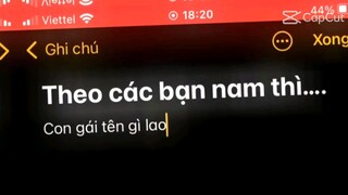 cho mình hỏi các bạn nam