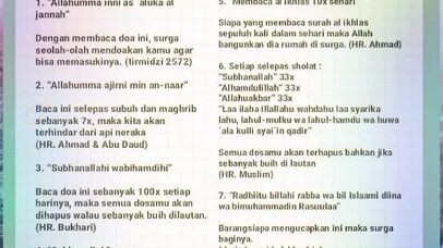 doa-doa pendek tapi pahalanya bukan maen