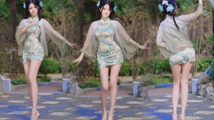 [Menyanyi dan menari sendiri] Cheongsam gadis manis ala Cina itu sangat indah~ [Ma Yuyu] [Layar vert