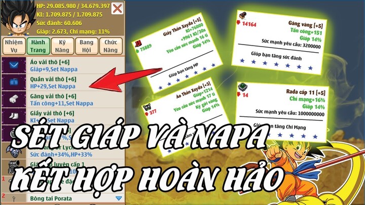 Ngọc Rồng Online - Kết Hợp Set Giáp Với Set Kích Hoạt Nappa...Thách Thức Cả Server Solo Ko Đối Thủ !