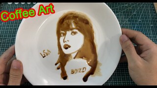 Lisa Blackpink coffee drawing | Originative TV