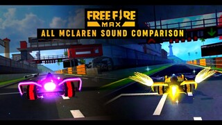 All McLaren SOUND in FREE FIRE MAX | Sound Comparison