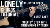 Justin Bieber, Benny Blanco - Lonely Acoustic Guitar Chords Tutorial  for Beginners /Experts