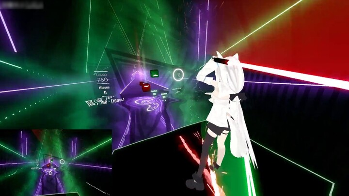 【Beat Saber】<Uptown funk> | Cute girl try to be a funny uncle