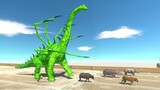 Escape from Brachiosaurus Alien - Animal Revolt Battle Simulator