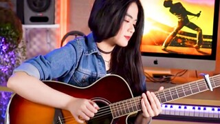 【Guitar Fingerstyle-Another One Bites The Dust】Girl playing Queen's super hit single