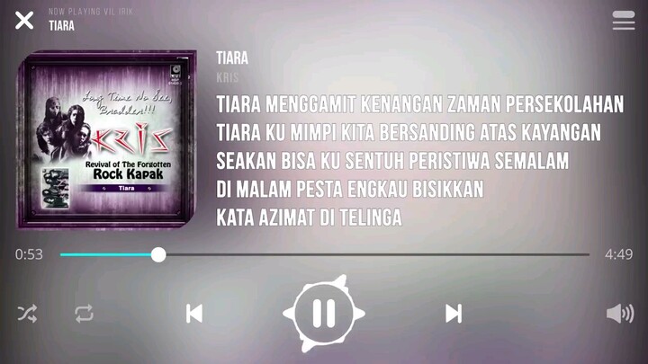 Song Kris Tiara