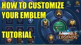 HOW TO CUSTOMIZE EMBLEM IN MOBILE LEGENDS - TUTORIAL