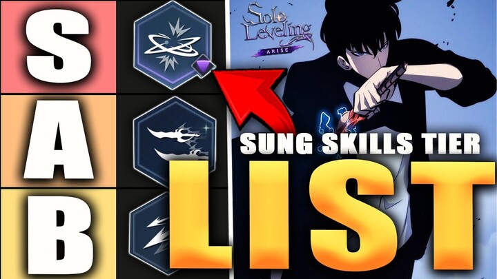 SUNG JINWOO SKILL TIER LIST!!!! (Solo Leveling Arise)