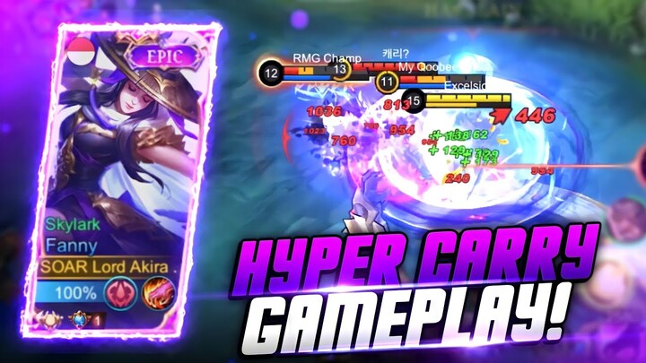 SUPER HARD LATE GAME HYPER CARRY FANNY GAMEPLAY !! - MLBB