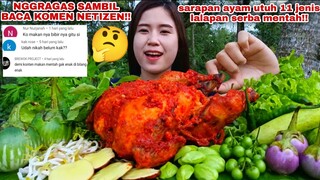 SPESIAL AYAM UTUH⁉️ MUKBANG 11 LALAPAN MENTAH TANPA NASI JENGKOL PETE LEUNCA TERONG DAN BACA KOMEN🔥