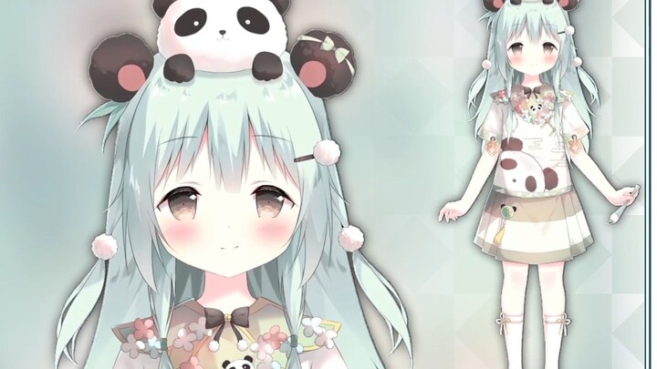 [live2d model display] Chinese style girl Mo Ran, super cute panda loli