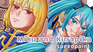 Speedpaint #8- Miku and Kurapika