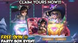 FREE SKIN AT PARTY BOX | PARTY BOX EVENT | MOBILE LEGENDS