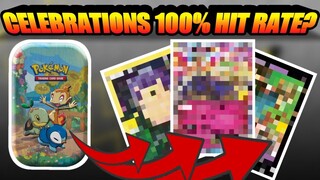 *100% HIT RATE?!?* Celebrations Mini Tin Pokemon Card Opening