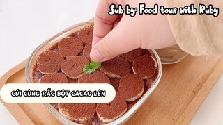 [Sub] Bánh tiramisu chuối | Food tour with Ruby