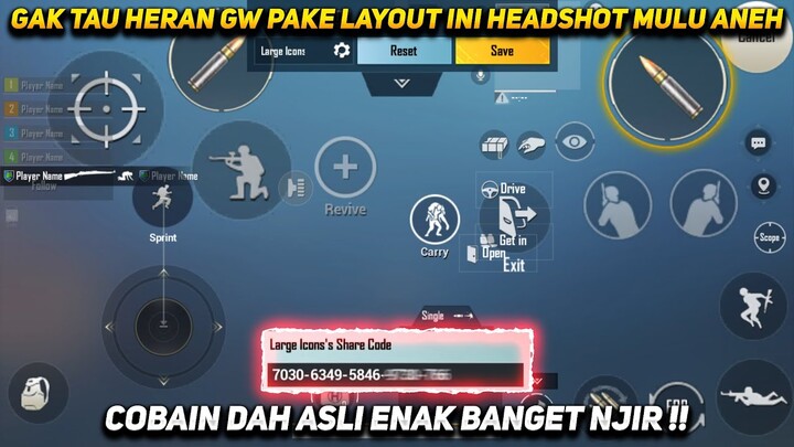 90% AUTO HEADSHOT !! KODE LAYOUT SETTINGAN CONTROL 4 JARI ATAU 5 JARI TERBAIK PEMULA - PUBG MOBILE