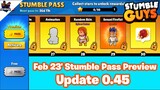 first stumble pass with special skin stumble guys 0.45 update