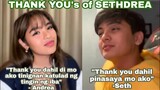 SethDrea's "FIVE THANK YOU's" to each other 💚💚💚 • Kilig Match
