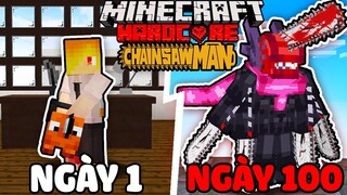 JACKVN LÀM QUỶ ĐẦU CƯA SINH TỒN 100 NGÀY TRONG MINECRAFT*CHAINSAW MAN SIÊU KHÓ !