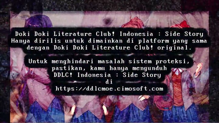 DDLC! Indonesia : Side Story Credit Screen (nggak dipake / unused)