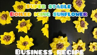 Gumawa ako ng Sunflower boiled icing | sobrang stable | Viv Quinto