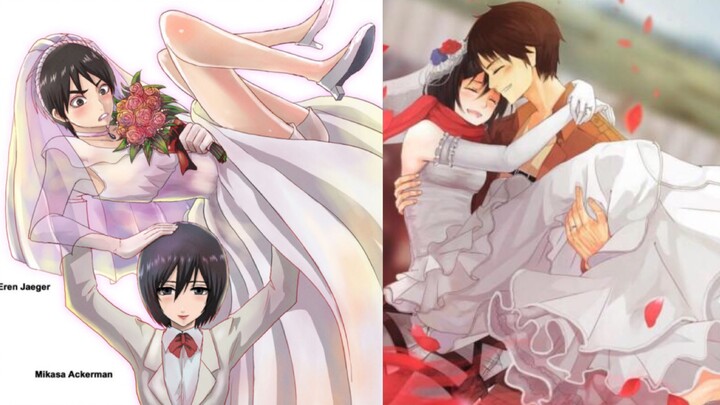 Mikasa♡Eren We! Are! Getting! Married! ♪ *ꈍ﹃ꈍ)ﾉUsing the sweetest song to describe the most beautifu