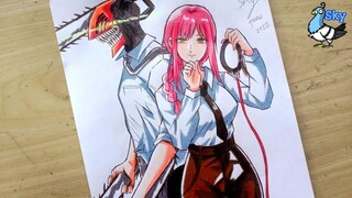 สอนวาดมาคิมะ makima ChainSaw Man