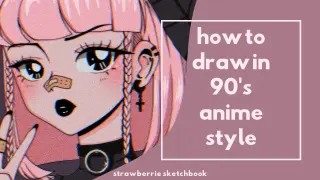; how to draw in 90's anime style [ibis paint X]