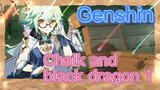 Chalk and black dragon 1