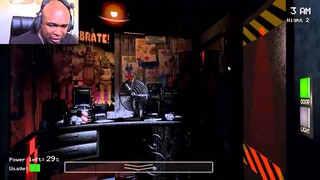 THUG ASS SECURITY GUARD'S DONT GET SCARED!!! - Five Nights At Freddy's Night 2 Attempt