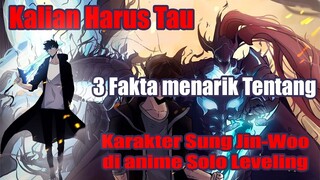 Kalian Harus Tau 3 Fakta Menarik Tentang Karakter Sung Jin-Woo di anime Solo Leveling