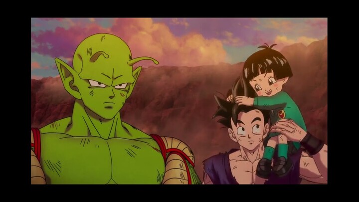 Pan reunites with Gohan after battle with Cell Max