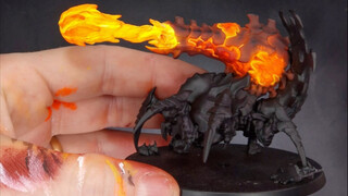 Warhammer 40K Pyrovore ละลายสีเอฟเฟกต์พิเศษของไบโอพลาสมา มีการพยายามแยกแยะผลการส่งผ่านแสงของวัสดุเมม