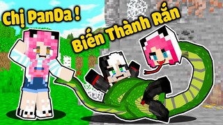 REDHOOD THỬ THÁCH 24GIỜ GIẢI CỨU PANDA KHỎI BỆNH RẮN TRONG MINECRAFT*CHỊ PANDA BIẾN THÀNH RẮN TINH