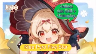 Genshin Impact Indonesia - Pembahasan Klee Pyro Five Star mengenai Artifact dan Skill + Gameplay