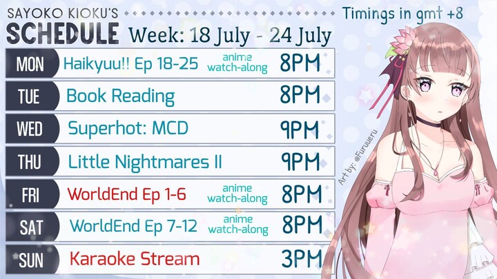 Stream Weekly Schedule [18 July - 24 July]