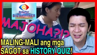 TEACHER reacts to PBB QUIZ BEE Fail | PBB Majoha GOMBURZA Question | Usap Usap University