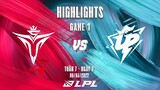 V5 vs UP | Highlights - Game 1 | Tuần 7 Ngày 7 | LPL Mùa Xuân 2022