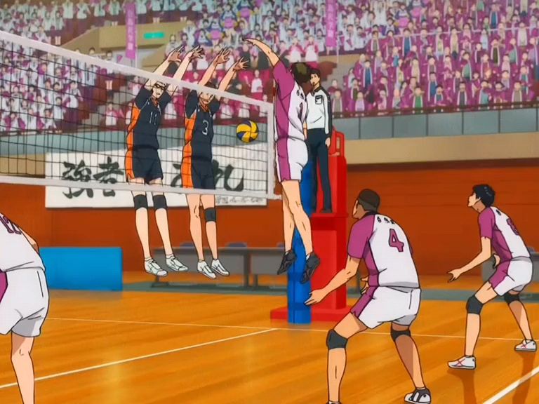 Haikyuu episode 4 season 3 tsukishima block reaction BEST EPISODE EVAH