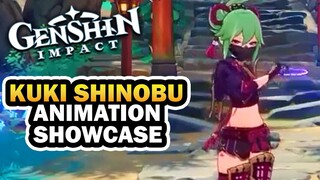 💜KUKI SHINOBU ANIMATIONS SHOWCASE GAMEPLAY (SKILL ANIMATIONS)  | GENSHIN IMPACT LEAKS |