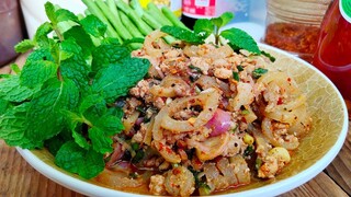 ลาบหมู (สูตรโบราณ..แบบบ้านๆ)ทำง่ายเครื่องไม่เยอะอร่อย สไตล์ | ครัวบ้านๆ Channel