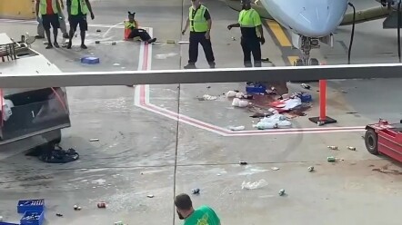 It almost hit the plane