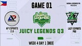 AP Esports vs Lazy Esports Pro Game 01 | Juicy Legends Q3 2022