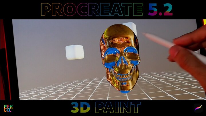 PROCREATE 5.2 New features | 3D Paint | การ Import model 3D เข้ามาเพ้นท์จะเป็นยังไง?